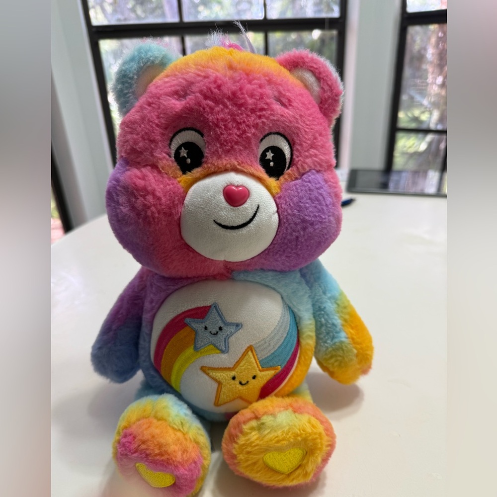 Care Bear "dare to tie dye" plush stuffy